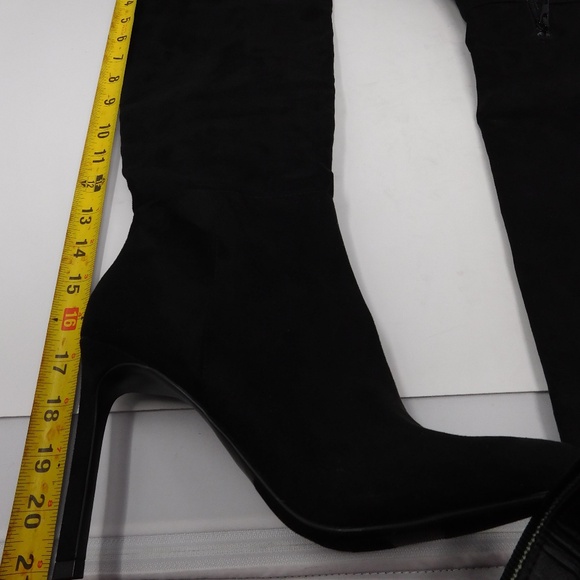 Open Edit Women's Boots Barbara Tall Pointed Toe Zipper Heels Black Size 8.5 M - Picture 12 of 13